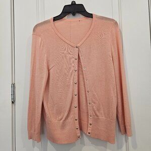 Classic Cardigan in Peach